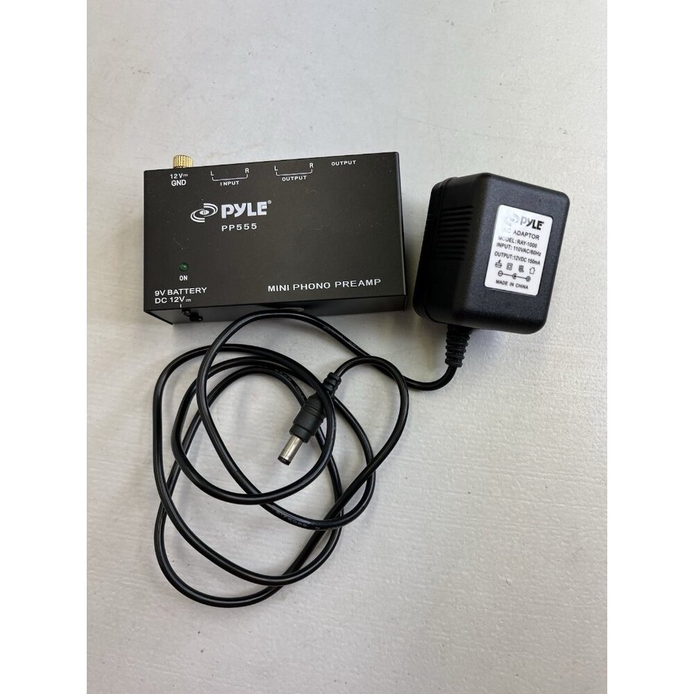 Pyle Phono Turntable Preamp Mini Stereo Preamplifier with 9V Battery Low Noise